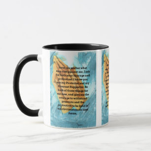 Caneca Uma Oração De Coragem E Proteção Para Mug De Dois