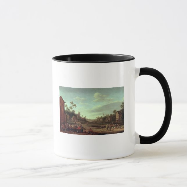 Caneca Uma paisagem arborizada do rio, 1646 (Direita)