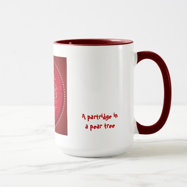Caneca Uma perdiz em uma árvore de pera (Direita)