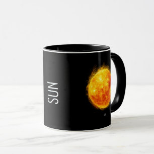 Caneca Uma pintura do sol no espaço