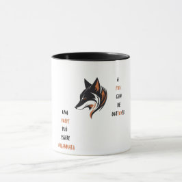 Caneca Uma raposa pode ser superada com astúcia