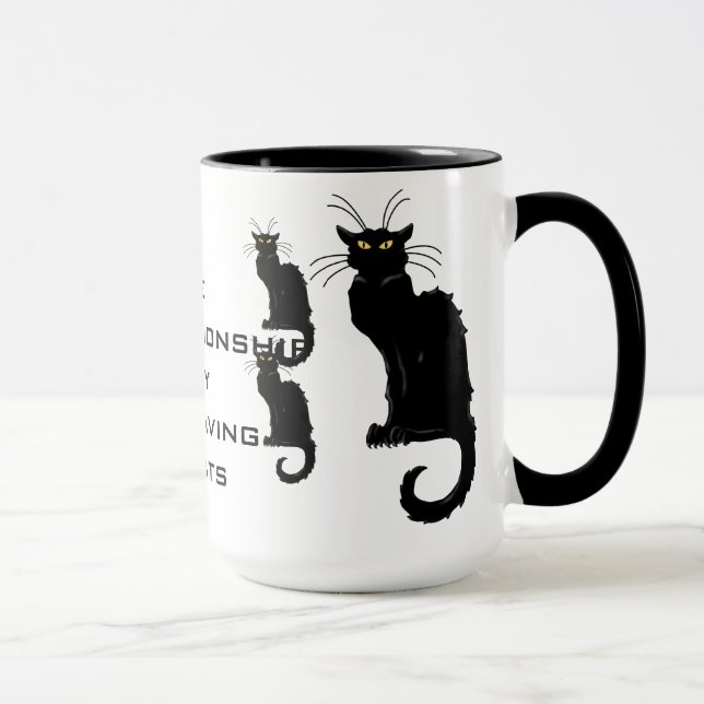 Caneca Uma relação má longe de ter 30 gatos (Direita)