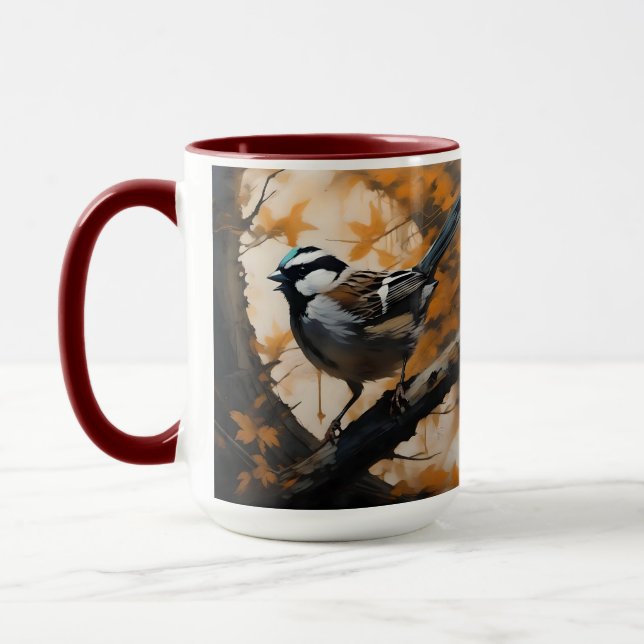 Caneca Uma Serenada Robin na Canopia, (Esquerda)