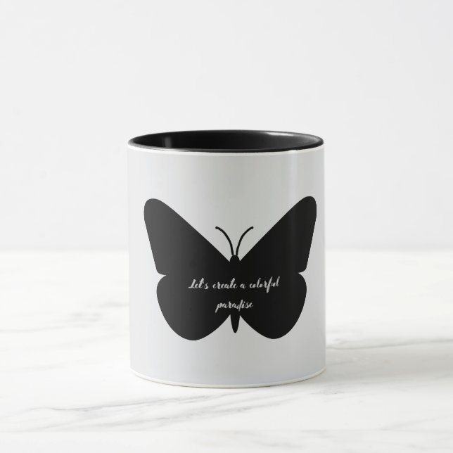 Caneca Uma simples citação em uma simples borboleta (Centro)