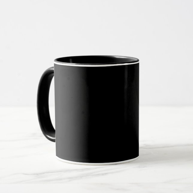 Caneca Uma superfície preta texturizada com padrão de grã (Frente Esquerda)