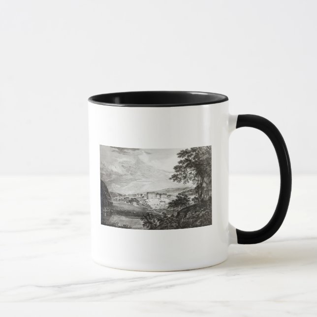 Caneca Uma vista de Bethlem o grande Moravian (Direita)