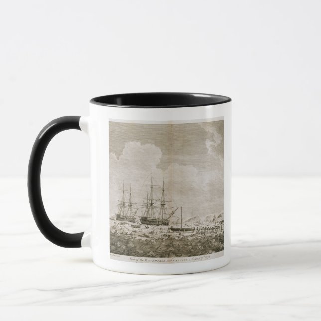 Caneca Uma vista do "cavalo de corrida" e da "carcaça", o (Esquerda)