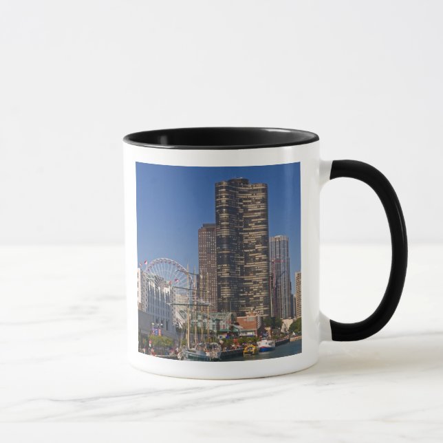 Caneca Uma vista do Marinho Pier de Chicago (Direita)