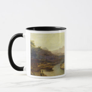 Caneca Uma vista em China: Cultivando a planta de chá,