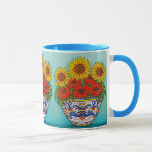Caneca Úmbria Buquê Papoila Café Coffee Mug