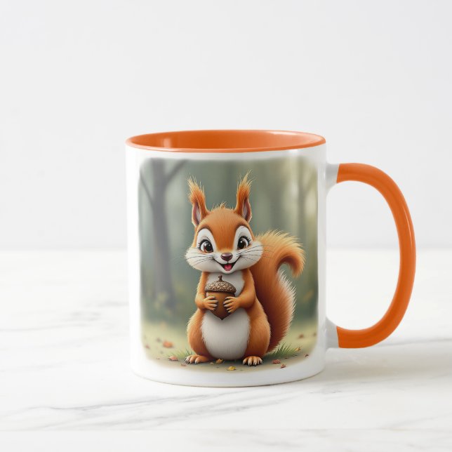 Caneca Un bel écureuil vous présente sa noisette. (Direita)