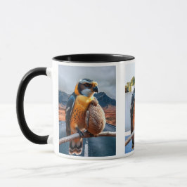 Caneca Un bel oiseau perché sur une branche.