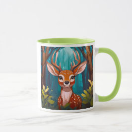 Caneca Un cerf caché vous regarde.