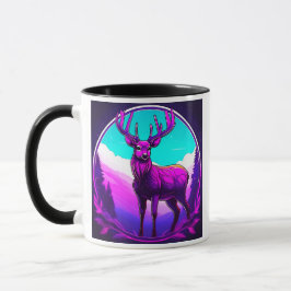 Caneca Un cerf magnifique règne sur les montagnes.