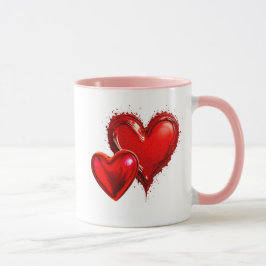 Caneca Un coeur pour madame et uncoeur pour monsieur.