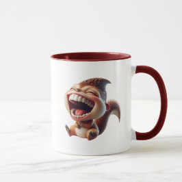 Caneca Un écureuil mort de rire.