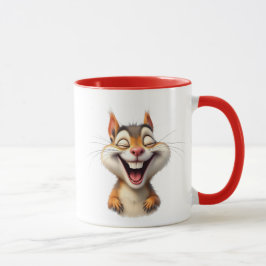 Caneca Un écureuil mort de rire.