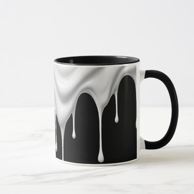 Caneca Un effet liquide coulant le long d'un mug. (Direita)