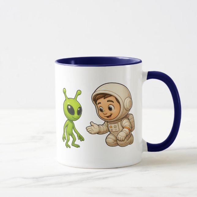 Caneca Un martien et l'enfant cosmonaute (Direita)