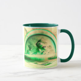 Caneca Un paysage nuageux stylisé