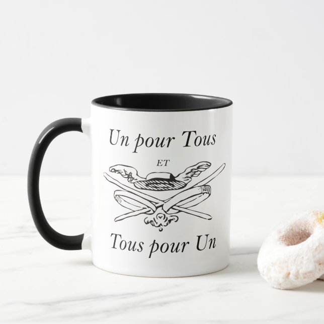 Caneca Un pour Tous et Tous pour un - Trois Mousquetaires (Com Donut)