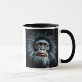 Caneca Un singe mélancolique et songeur.
