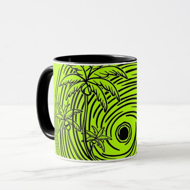 Caneca un soleil levant devant la mer,mug (Frente Esquerda)