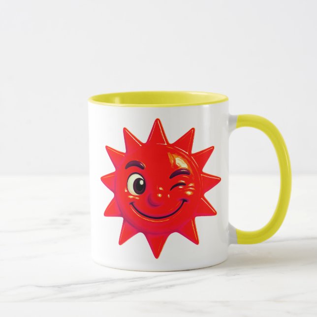 Caneca Un soleil rigolo souriant (Direita)
