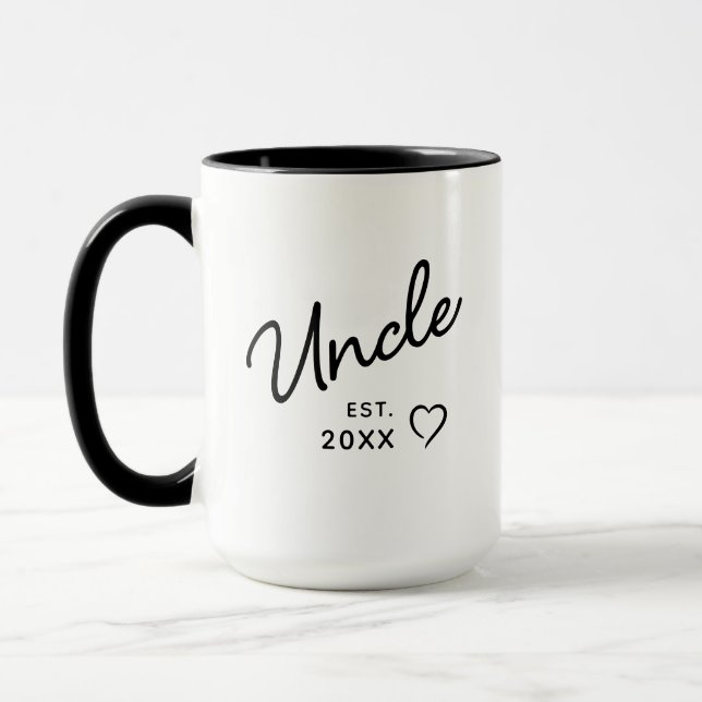 Caneca Uncle Est Year  New Baby Pregnancy Reveal  (Esquerda)