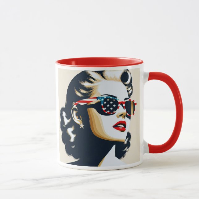 Caneca Une star au style pop art. (Direita)