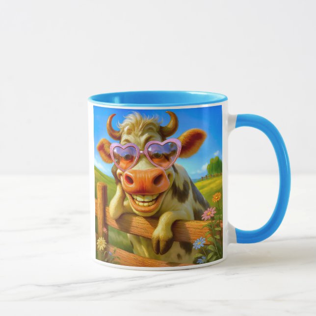 Caneca Une vache super cool (Direita)