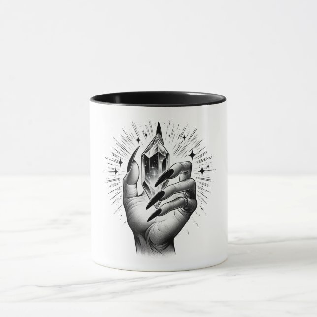 Caneca Unhas Pretas Longas & Energia de Cristal Magia Vin (Centro)