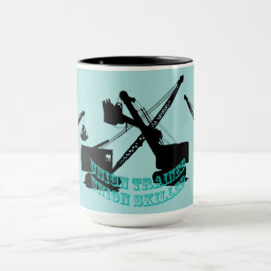 Caneca União de funcionamento da pá do operador de