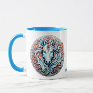 Caneca Unicorn de Nome Personalizado