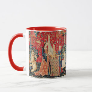 Caneca UNICORN E LADY JOGANDO ORGAN Red Green Floral