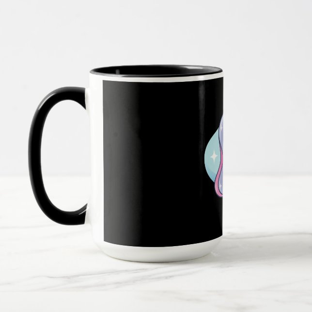 Caneca Unicórnio Arco-Íris Fofo (Esquerda)