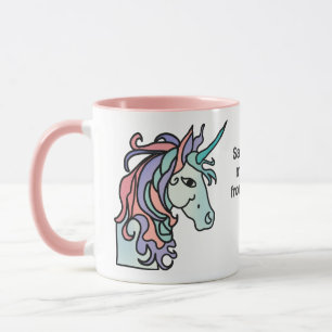 Caneca unicórnio emocional e bonito minimalista