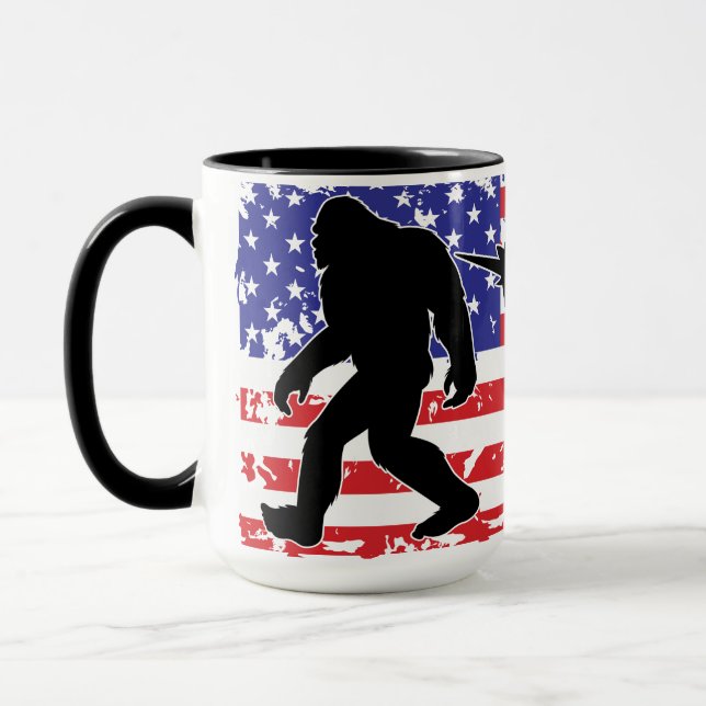 Caneca Unicórnio, Jackalope, Pé Grande e a Bandeira Ameri (Esquerda)