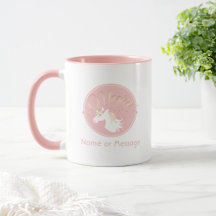 Unicórnio Mágico Moderno Rosa Personalizado para C
