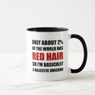 Caneca Unicórnio majestoso do cabelo vermelho