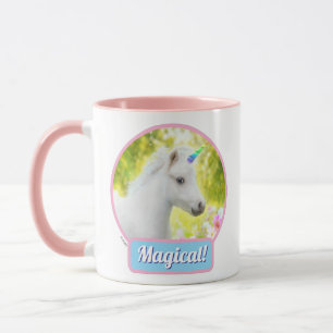 Caneca Unicórnio Pônei Branco