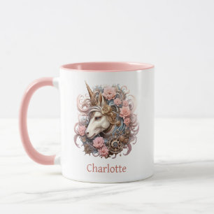 Caneca Unicórnio Rosa Personalizado Fancy
