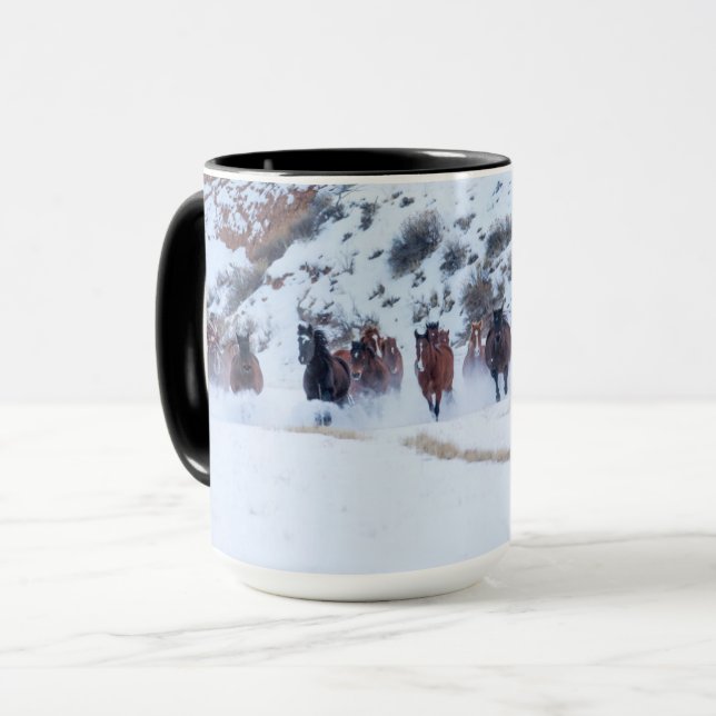 Caneca Unidade de Cavalo de Cowboy | Hideout Ranch Shell, (Frente Esquerda)