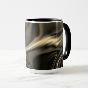 Caneca Uniões de sépias metálicas sobre fundo escuro