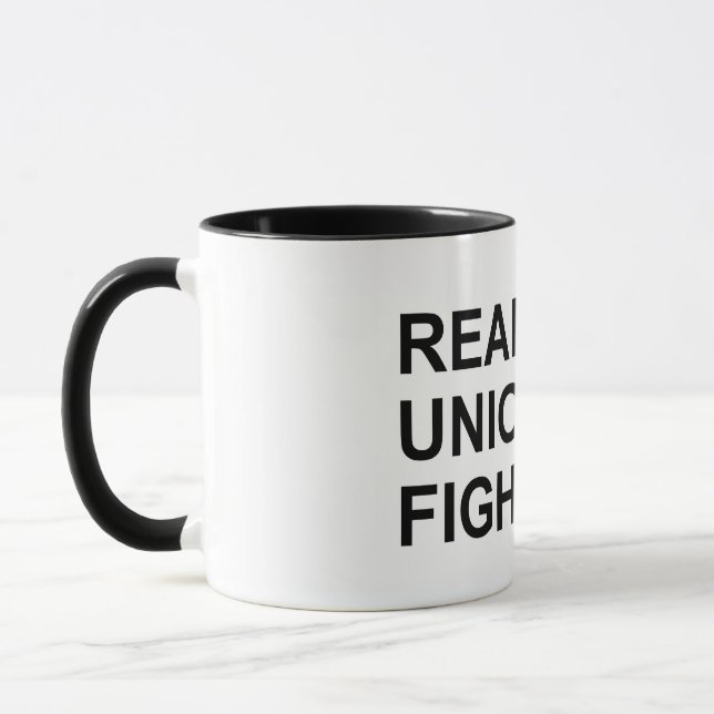 Caneca UNIÕES REAIS LUTAM CONTRA A Cama Cerâmica (Esquerda)