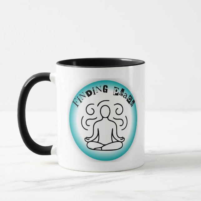 Caneca Unique Finding Peace Art Designs - Happy Shopping (Esquerda)
