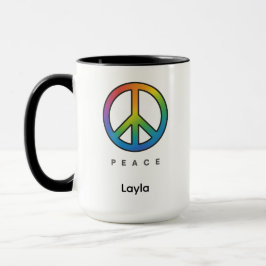 Caneca Unisex Colorido da Paz