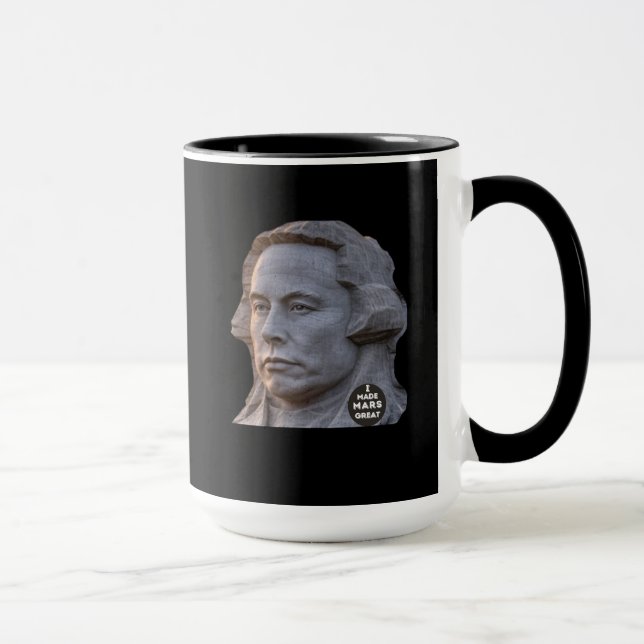 Caneca Unisex do Elon Mount Rushmore Trump Musk (Direita)