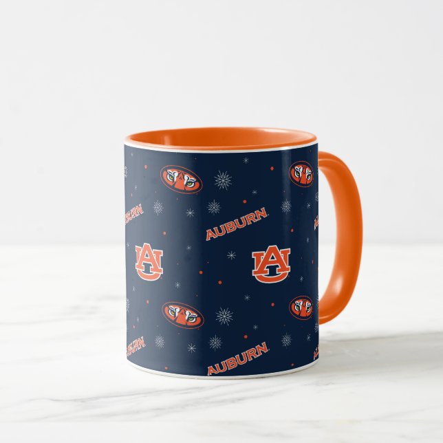 Caneca Universidade Auburn | Padrão de Feriado (Frente Esquerda)