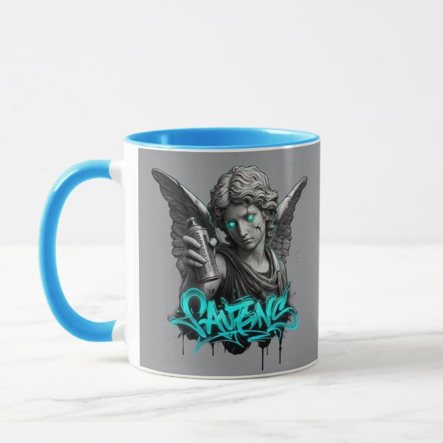 Caneca Urban Angel Graffiti Mug – Broken Statue Street Ar (Esquerda)